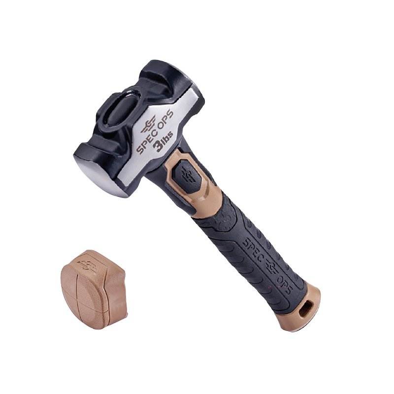 Spec Ops SPEC-M-DRILL3-S Drilling Hammer, 3 lb Head, Sledge Head, 10.62 in OAL