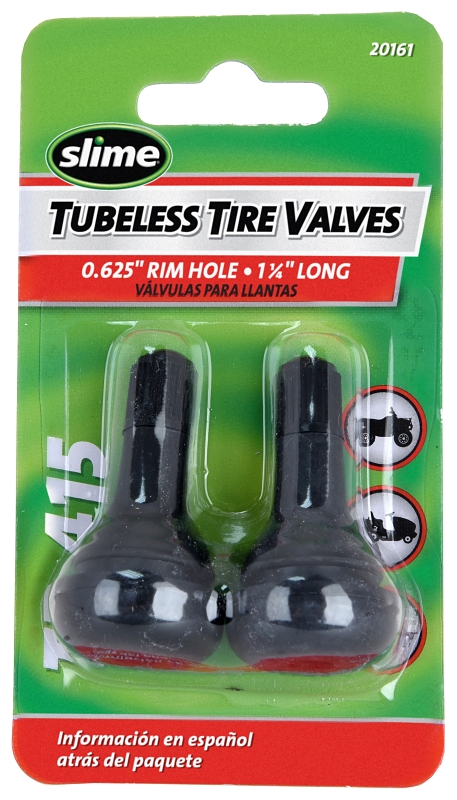 Slime 20161/2079-A Tubeless Tire Valve, Rubber, Pack of 4