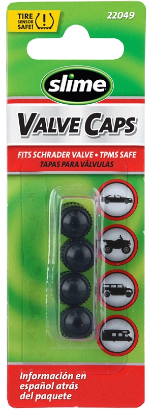 Slime 22049 Standard Valve Cap, Plastic, Black