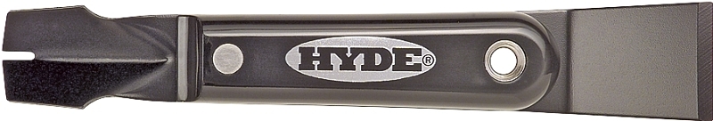 Hyde Black & Silver Series 02950 Glazing Tool, Slotted V-Shape Blade, HCS, Satin