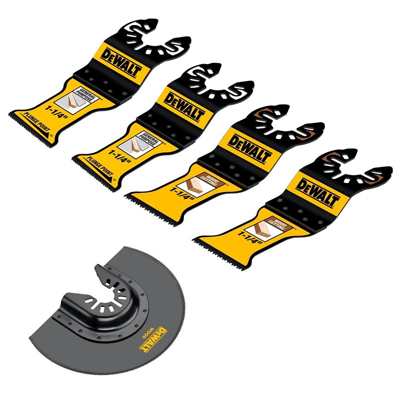 DEWALT DWA4251 General-Purpose Oscillating Blade Set, 1-1/8, 1-1/4, 4 in, Bi-Metal