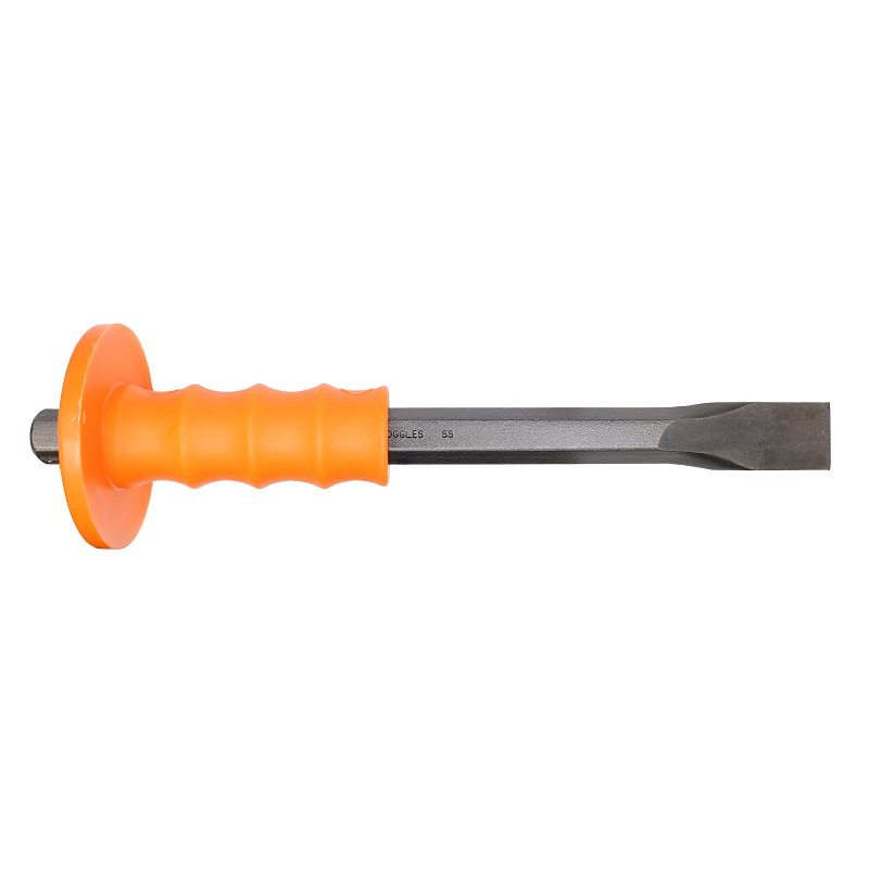 Mayhew 12405 Handguard Cold Chisel, 1 in Tip, 12 in OAL, Steel Blade, Handguarded Handle