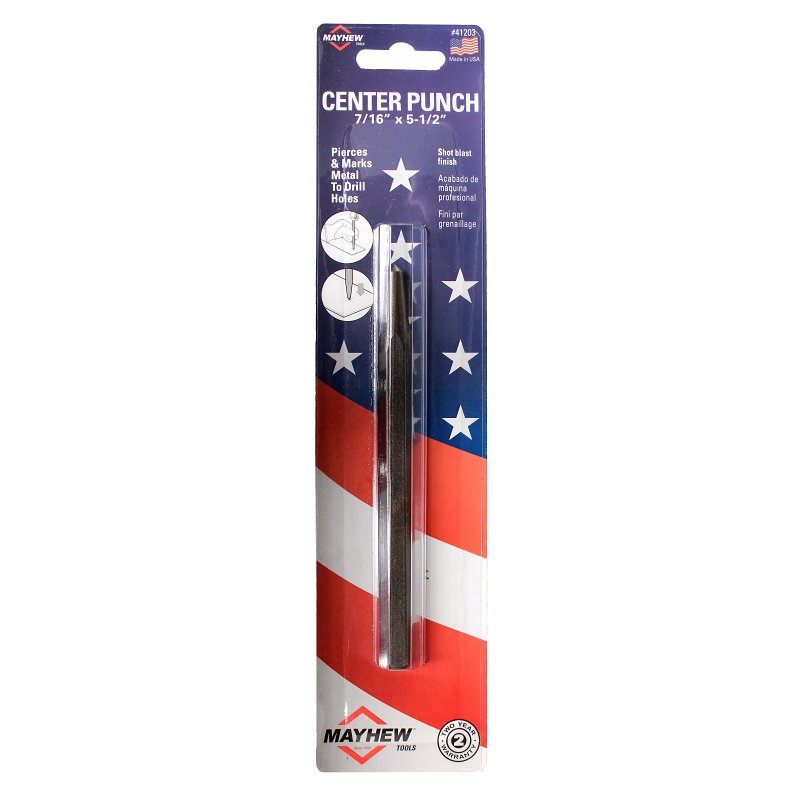 Pro 41203 Center Punch, 7/16 in Tip, 5 in L, Hex Shank
