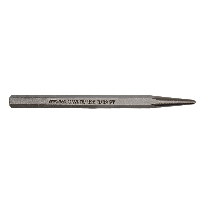 Pro 74102 Center Punch, 1/4 in Tip, 4 in L, Hex Shank