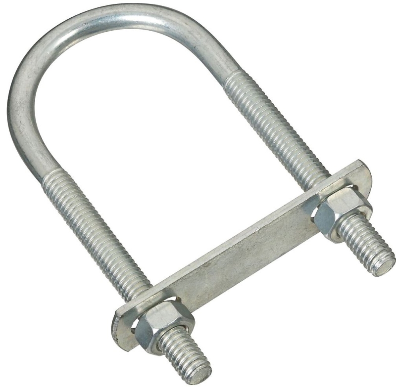 National Hardware N222-158 U-Bolt, 5/16-18 Thread, 2-1/4 in L Thread, Steel, Zinc-Plated, Pack of 5