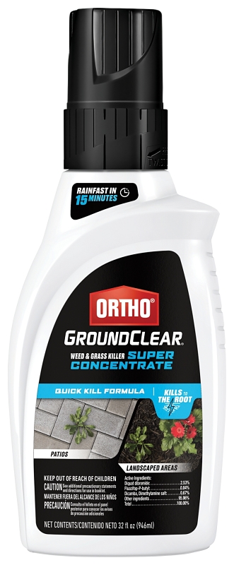Ortho 4651005 Concentrated Grass and Weed Killer, Liquid, Dark Brown, 32 oz Bottle
