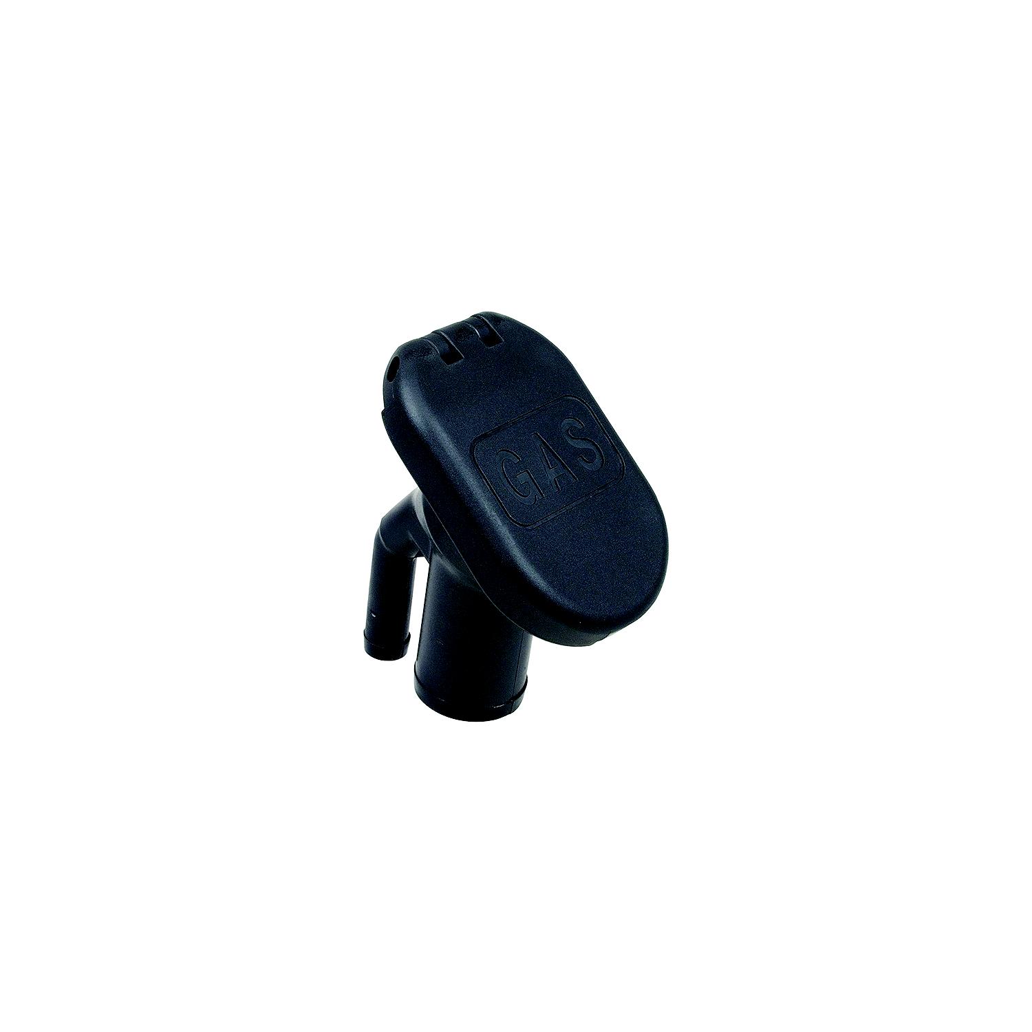 Black Plastic Gas Fill & Tank Vent w/Angled Neck
