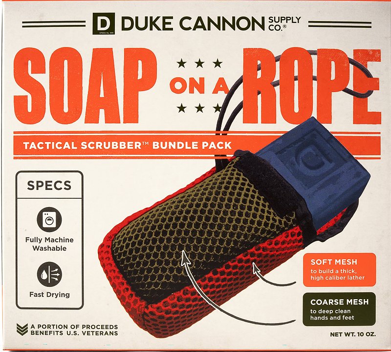 Duke Cannon MIDNITACTBUNDLE Tactical Scrubber and Soap Bundle, Blue, Pack of 6