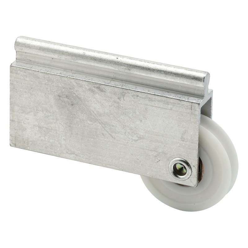 Prime-Line N 6599 Roller Assembly, 1-1/2 in Dia Roller, 5/16 in W Roller, Aluminum, Silver, 1-Roller, 40 lb
