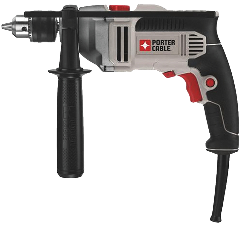 Porter-Cable PCE141 Hammer Drill, 7 A, Keyed Chuck, 1/2 in Chuck, 52,700 bpm BPM, 0 to 3100 rpm Speed, 1-Speed
