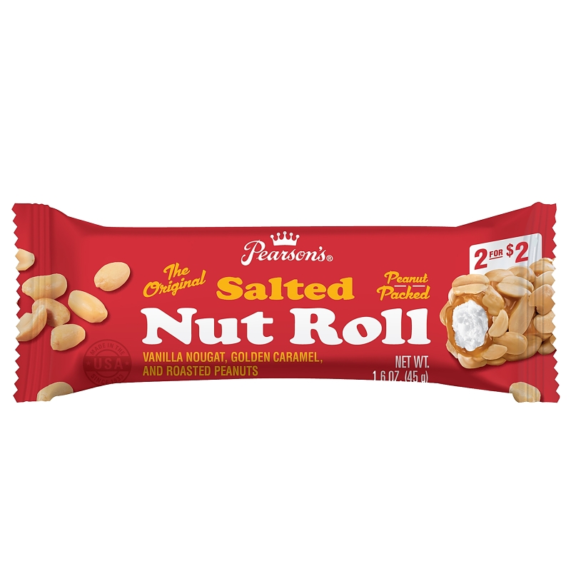 Pearson's 51200 Salted Nut Roll Snack, Vanilla, 0.5, 1.8, 3.25 oz, Pack of 288