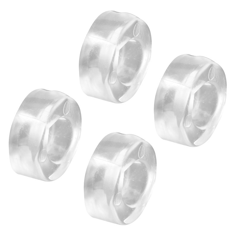 Prime-Line M 6119 Anti-Slam Bumper, Sliding, Vinyl, Clear, For: Shower/Tub Enclosure Glass Door Panels