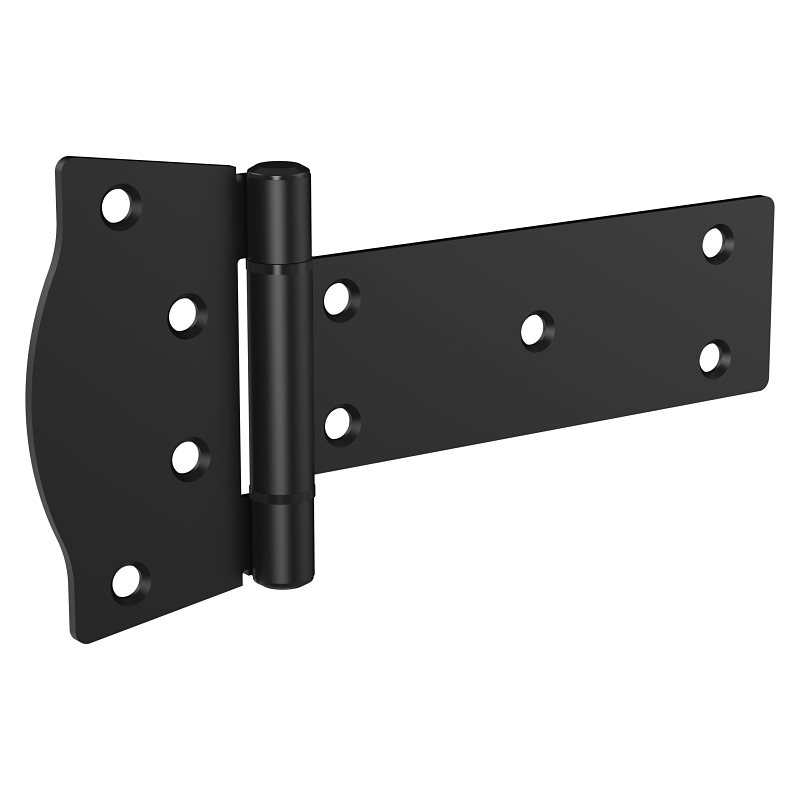 National Hardware N166-030 Rustic Modern T-Hinge, Steel, Black, Tapping Screw Mounting