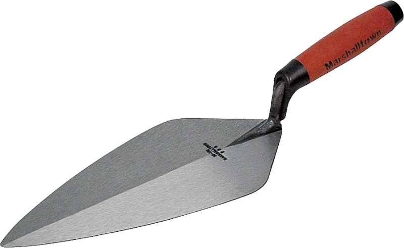 Marshalltown 33 12FG Brick Trowel, 12 in L Blade, 5-1/8 in W Blade, HCS Blade, Durasoft Handle