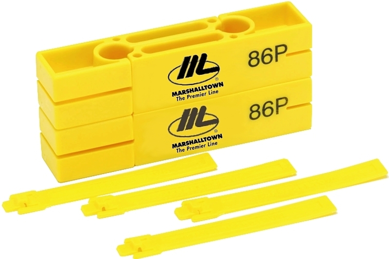 Marshalltown 86P Line Block and Twig, 5 in L, 2-1/4 in W, 4 in Line, HDPE, Bright Yellow