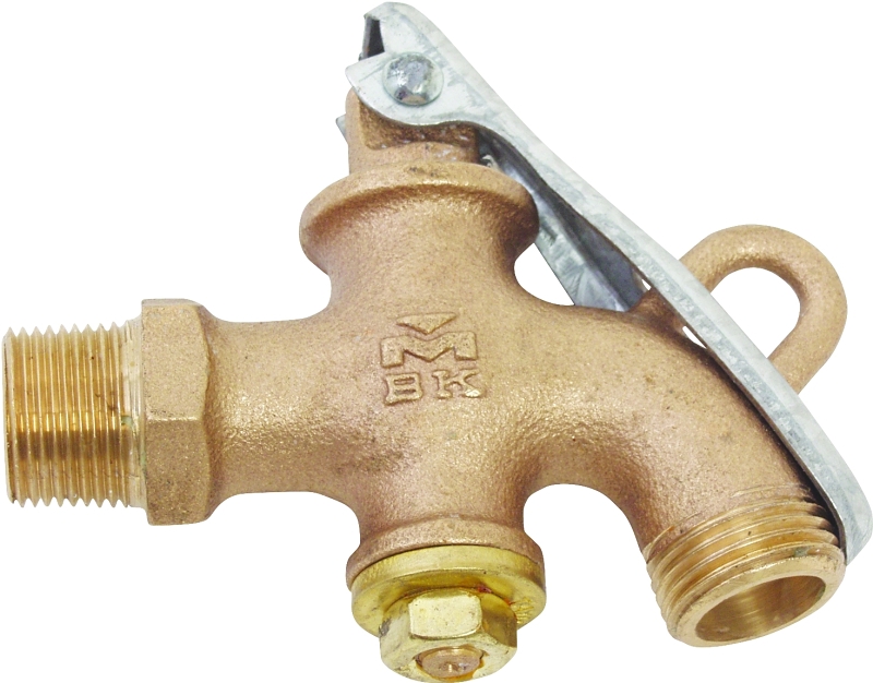 B & K ProLine Series 109-224 Heavy-Duty Drum and Barrel Valve, 3/4 in Connection, MPT x Hose, Bronze Body