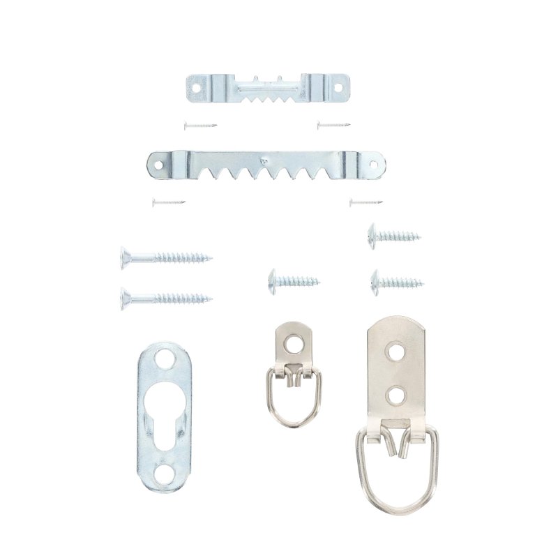 Hillman 59242 Picture Hanger Kit, Steel, Zinc-Plated, Silver