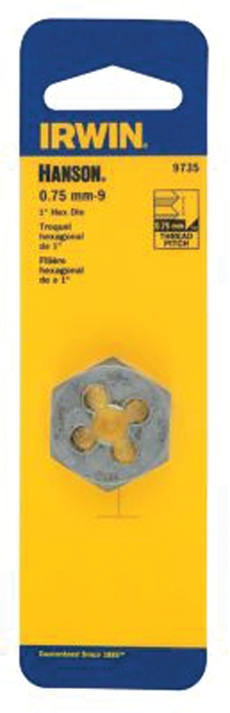 Irwin Hanson 9733 Die, M8x1 Thread, Metric Fine Thread, Right Thread, HCS
