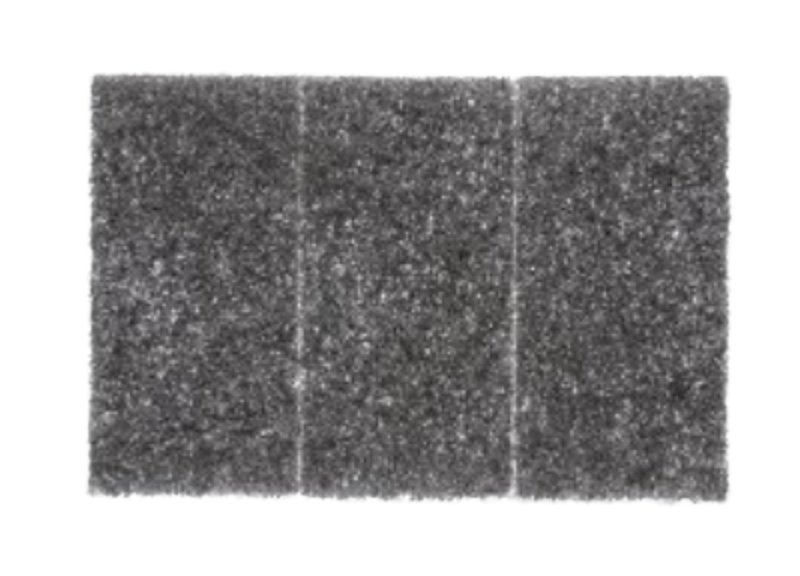 3M 10116 Steel Wool, 4 in L, 2 in W, 2 Grit, Medium, Black