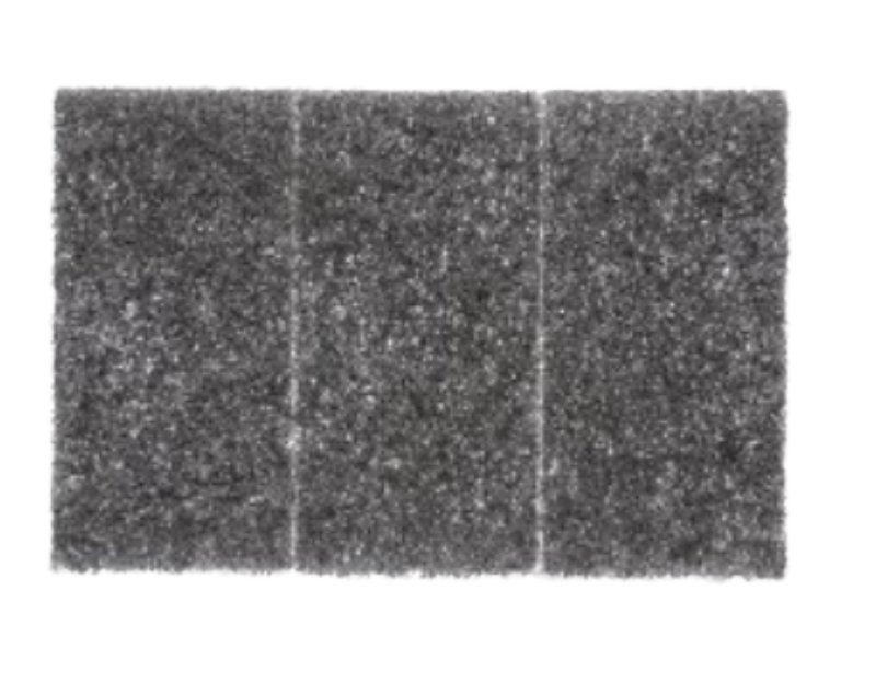 3M 10115 Steel Wool, 4 in L, 2 in W, 3 Grit, Coarse, Black