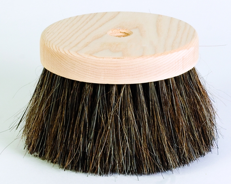 DQB 11740 Round Stippling Brush, 5-1/2 in Brush, Horsehair/Poly Blend Trim, Wood Handle