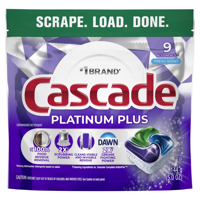 Cascade Platinum Plus Fresh Scent Pods Dishwasher Detergent 5 oz 1 pk Pack of 6
