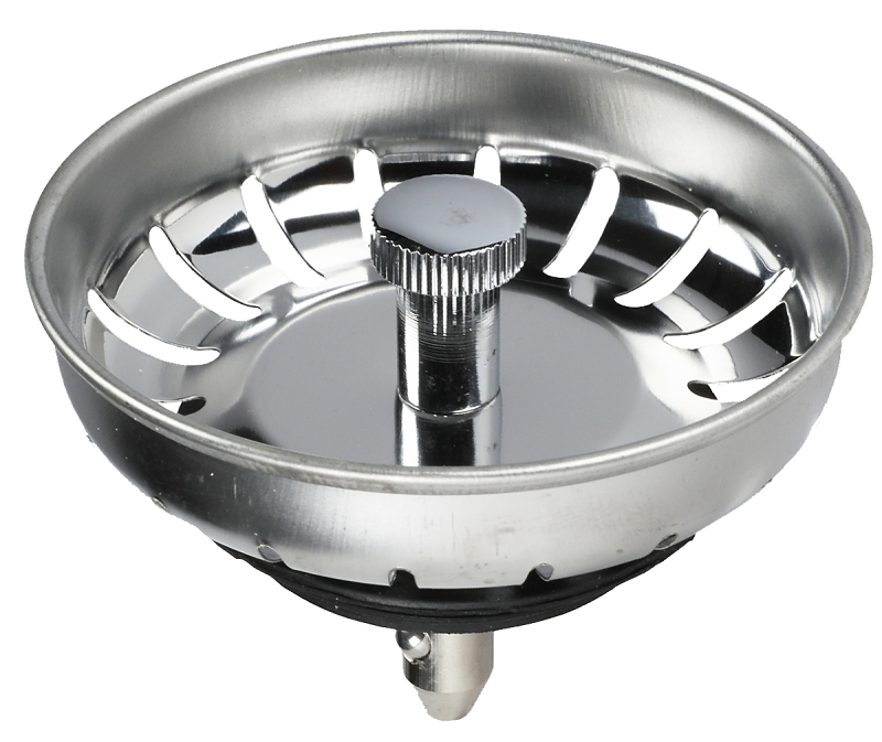 Danco 81091 Lock-In Post Basket Strainer, 3-1/2 in Dia, Stainless Steel, For: Universal Sinks