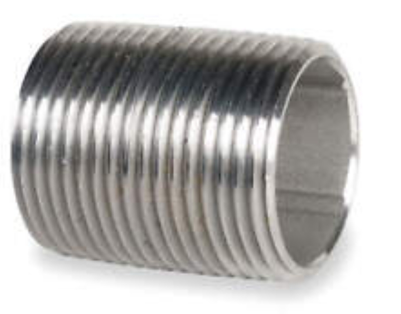 Midland Industries 48120 Close Pipe Nipple, 1-1/4 in, NPT, Stainless Steel, SCH 40 Schedule, 1-5/8 in L