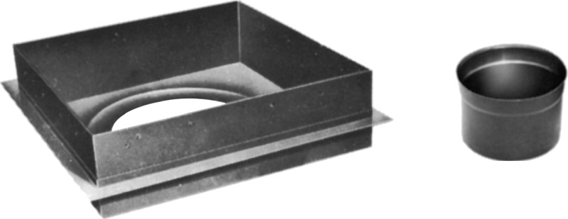 AmeriVent 6HS-CSA Ceiling Support Assembly, Steel, Black, Galvanized