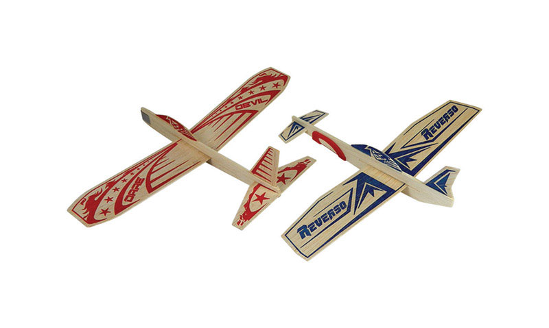 Guillow's Super Hero Glider Plane Natural 2 pc, Pack of 12