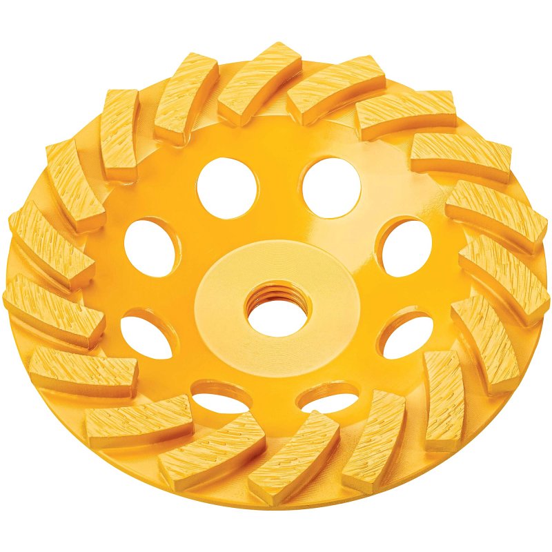 DEWALT XP DW4773T Cup Grinding Wheel, 7 in Dia, 1 in Thick, 5/8-11 Arbor, Medium, Diamond Abrasive
