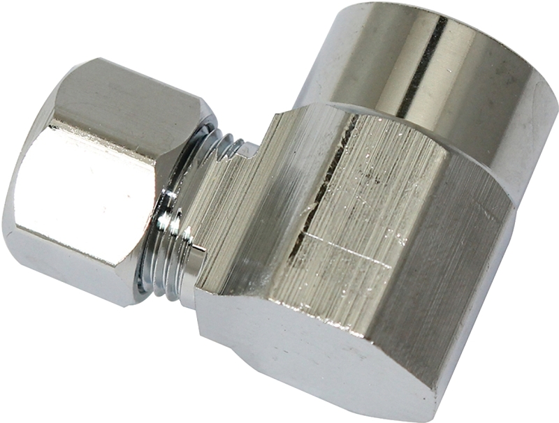 Plumb Pak PP77PCLF Water Supply Connector, 1/2 x 3/8 in, Sweat x OD, Brass, Chrome-Plated