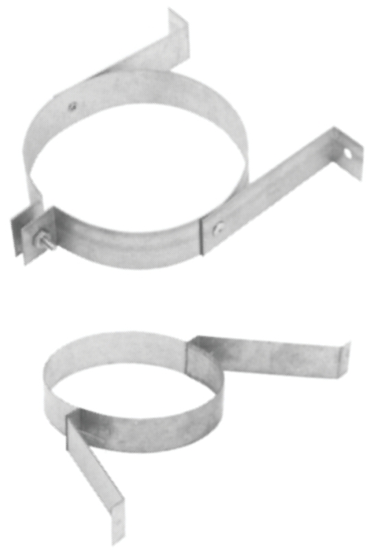 AmeriVent 3VPH Vent Pipe Hanger, 3-1/2 in Duct, Steel, Galvanized