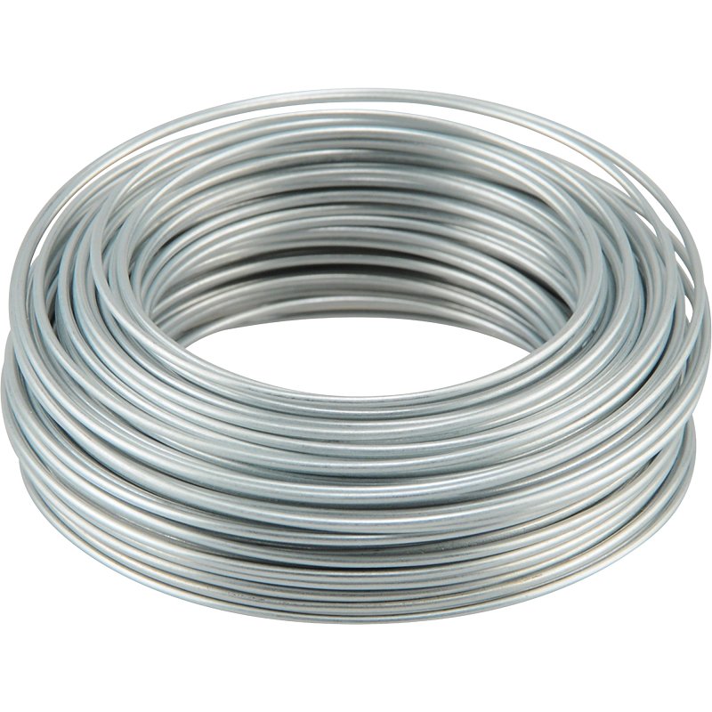 Hillman 50132 Utility Wire, 50 ft L, 19 ga Gauge, Steel, Galvanized