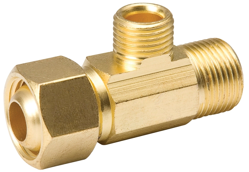 B & K ProLine Series 993-016NL EZ-Connect Tee, 3/8 in, Compression, Brass