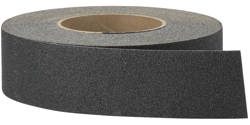Safety-Walk 7733 Anti-Slip Tape, 60 ft L, 4 in W, Polymer Backing, Black