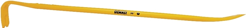 DEWALT DWHT55131 Wrecking Bar, 36 in L, Beveled Tip, Steel, Yellow, 2 in W