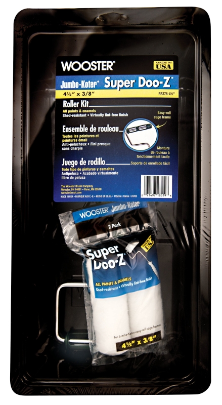 Wooster Super Doo-Z RR376-4 1/2 Nap Kit Case, Semi-Smooth Surface, 4-Piece