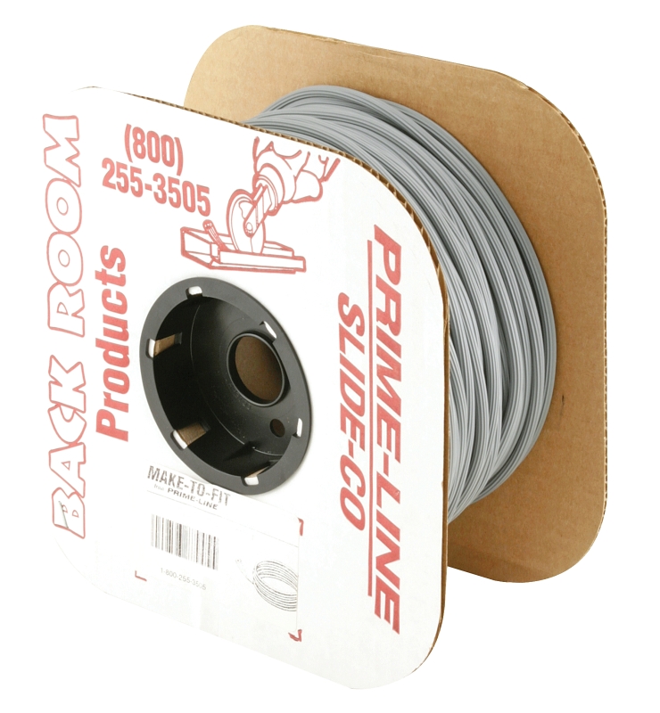 Make-2-Fit P 7650 Screen Retainer Spline, 0.12 in D, 500 ft L, Vinyl, Gray, Round