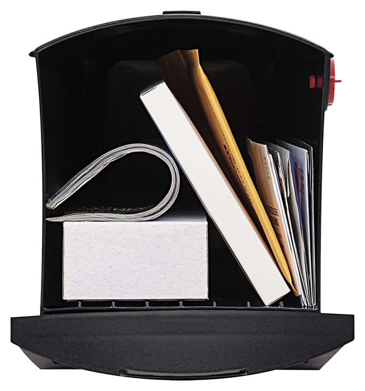 Gibraltar Mailboxes Patriot Series GMB505B01 Rural MailBox, 1000 cu-in Capacity, Plastic, 8.4 in W, 20-1/2 in D, Black