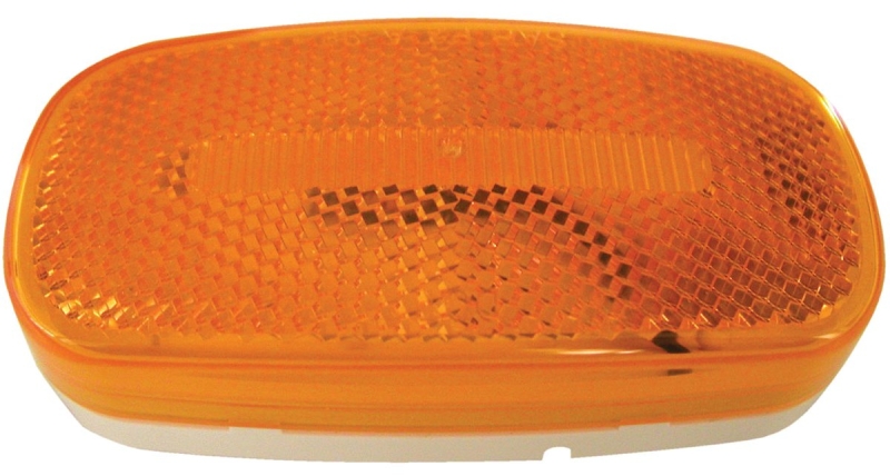 PM V180A Side Marker/Clearance Light with Reflex, 12 V, LED Lamp, Amber Lens, Surface Mounting