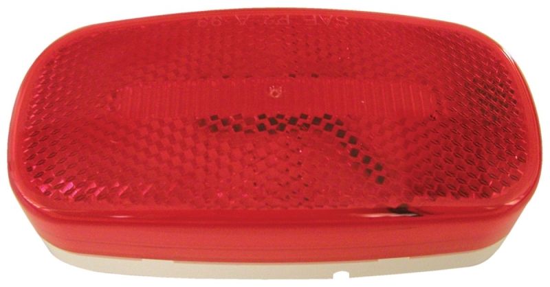 PM V180R Side Marker/Clearance Light with Reflex, 12 V, LED Lamp, Red Lens, Surface Mounting