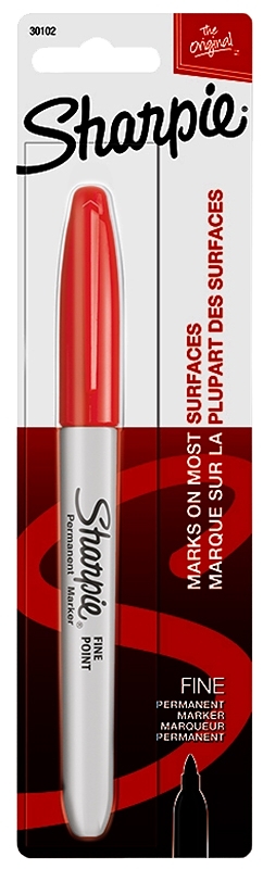 Sharpie 1832312 Marker, Fine Lead/Tip, Black/Blue/Red Lead/Tip