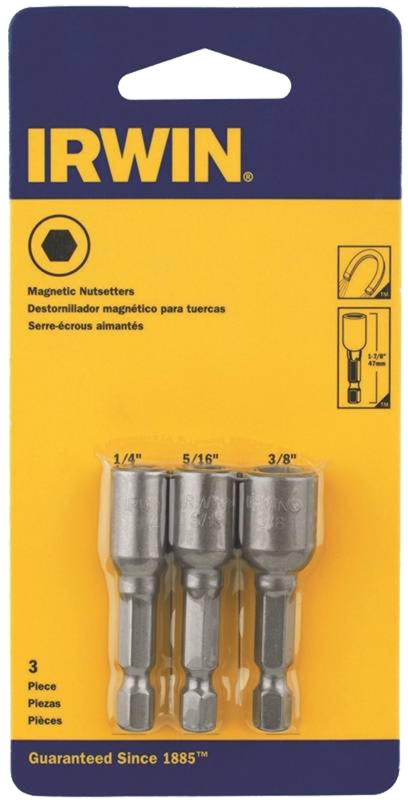 Irwin IWAF243-4 Nutsetter Set, 3-Piece, Lobular, Steel