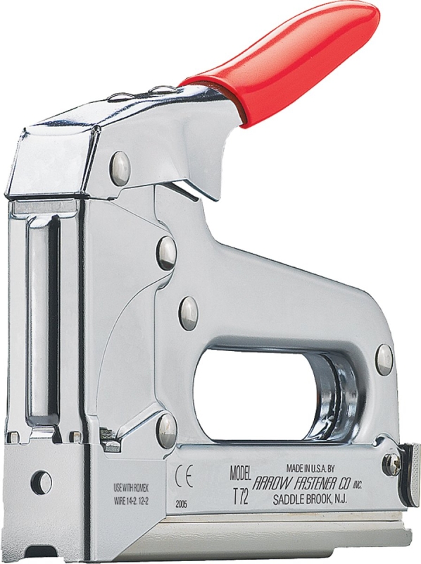 Arrow T72 Insulated Fastener Wire Tacker, T72 Staple, 31/64 to 11/32 in W Crown, 13/64 to 11/32 in L Leg, Steel Staple