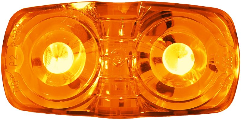 PM V38A Side Marker/Clearance Light, 9 to 32 V, LED Lamp, Amber Lens, Polycarbonate Housing Material, Surface Mounting