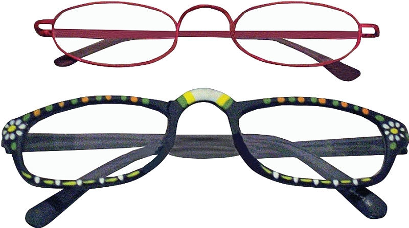 Diamond Visions RG-399 Reading Glasses, Unise, 1 to 4 Magnification, Metal/Plastic Frame, Assorted Frame