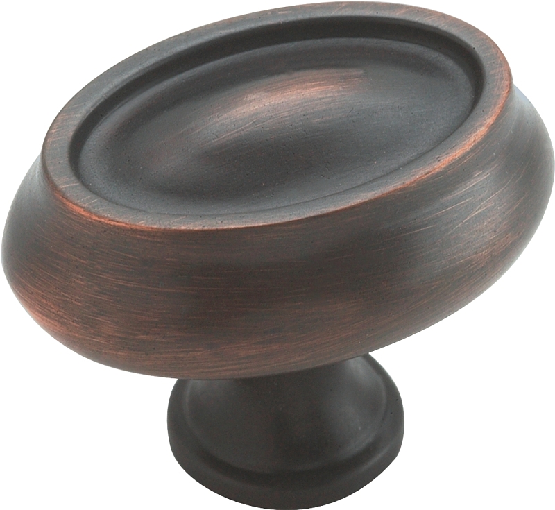 Amerock Manor Series BP26127ORB Cabinet Knob, 1-3/16 in Projection, Zinc, Oil-Rubbed Bronze