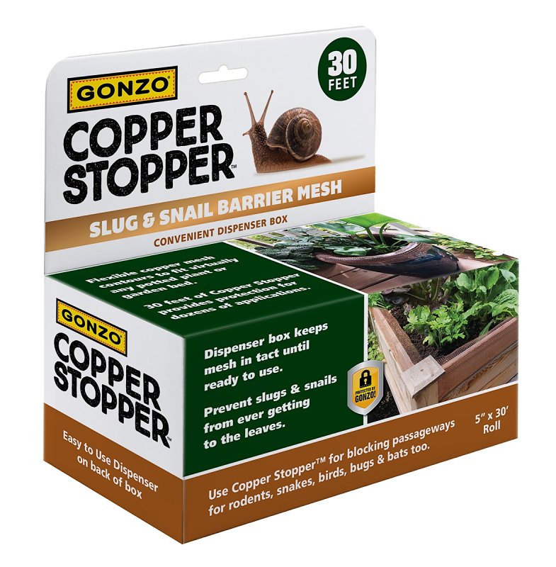 Gonzo Copper Stopper 9001 Animal Repellent Barrier, Mesh, 30 ft L, Repels: Slug, Snails