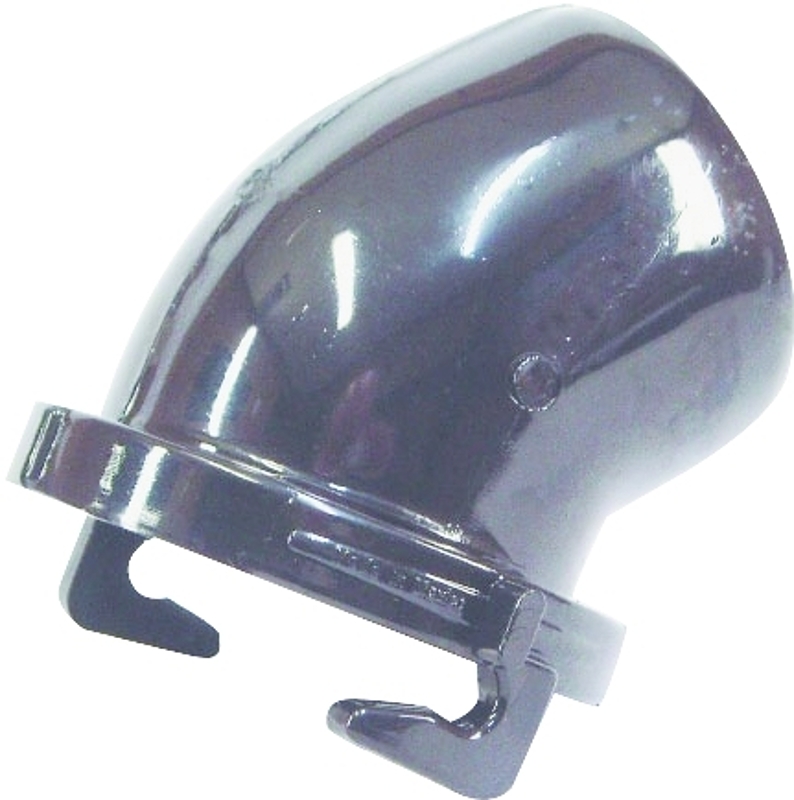 US Hardware RV-308B 45 deg Hose Adapter with Bayonet Hook, 3 in ID, ABS, Black